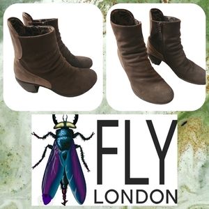 FLY LONDON brown slouch bootie